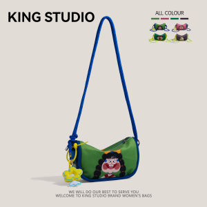 Quirky Illustration Canvas Shoulder Bag Womens New 2025 Small Graffiti Mobile Phone Bag Cute Cartoon Crossbody Bag