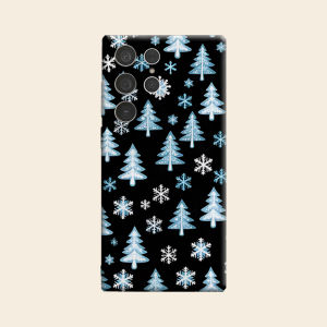 Ice Pine Snowflake Winter Luxury Fashion Full Lens Protective Case for Samsung Galaxy S26 S25 S24 A56 A36 Plus Ultra