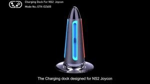 Ipega | Charging Stand for Switch 2 STK-DZ605 4 In 1 Rocket-Shape Joy Con Charging Stand with RGB Lighting & Magnetic Connection