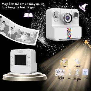 Bộ Máy Ảnh Đồ Chơi Cổ Điển Cho Trẻ Em 1080P HD Màn Hình Lật In Ảnh Nhiệt Tức Thì Quà Tặng Cho Bé Trai & Bé Gái 6-12 Tuổi