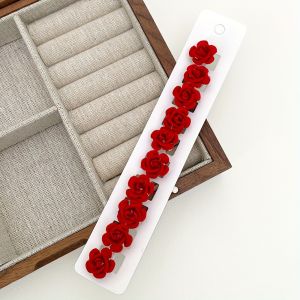 กิ๊บติดผมดอกไม้สีแดง 10 ชิ้นเหมาะสําหรับเด็กผู้หญิง