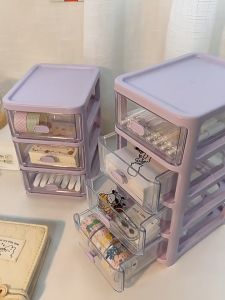 HANGDIAN  [Giao hàng miễn phí] tủ bàn tủ lưu trữ loại ngăn kéo trái tim cô gái văn phòng phẩm sinh viên hộp mặt nạ mỹ phẩm chăm sóc da bàn hộp lưu trữ Tủ lưu trữ trong suốt