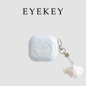 Eyekey Cream Heart Star Wings Protective Case for AirPods 1/2/3/4 Wireless Bluetooth Silicone Soft Shell Compatible