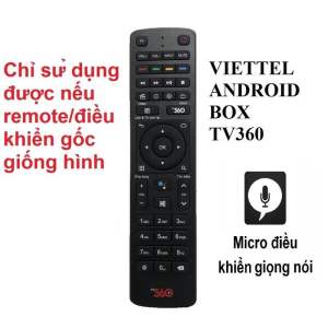 Điều khiển(Remote)TV Box 4K của Viettel-điều khiển bằng giọng nói-dùng cho các loại TVBox Viettel.