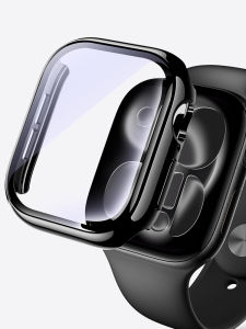 ฟิล์มกันรอยหน้าจอสำหรับเคส Apple Watch Series 11 10 ขนาด 42 มม. 46 มม.  วัสดุ PC แข็งแบบชุบ + กระจกนิรภัย iWatch 11