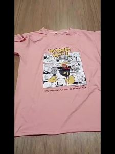 [In Malaysia Stock ]2024 New year Summer Casual Plus Size Loose Tshirt Women Oversized Korean Style Top Clothes Couple Vintage Print Tshirt