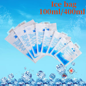 10/50 Pack Reusable Gel Packs 100/400ml Blue Polyethylene Cooler Accessories for Food Storage Temperature ControlReusable