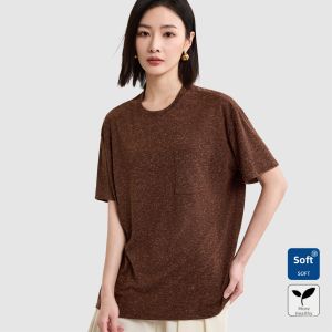DIEANFEN | New Loose Breathable Tummy Concealing Old Money Madera Style Linen T-Shirt
