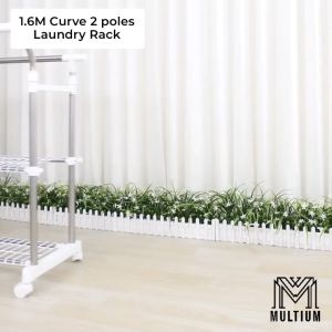 Upgraded H Type - Curve 1.6M (2 Poles) Drying Rack for Hanging Clothes | Clothes Drying Rack | Space Saving Laundry Rack | Retractable Laundry Drying Rack | Clothing Rack | Clothes Hanger Rack | Laundry Drying Outdoor Rack