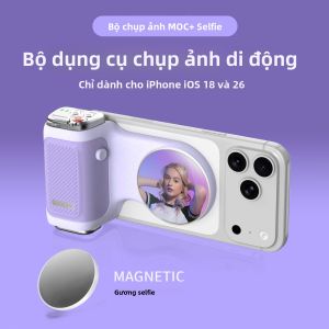 COMITOK MOCA Điều Khiển Từ Xa Bluetooth Có Thể Sạc Lại Cho iPhone Chức Năng Khóa Lấy Nét Cấp DSLR Gậy Selfie Tiện Dụng Với Đèn Bổ Sung/gương Tùy Chọn