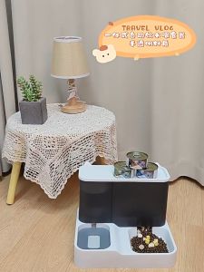 2.8L Pet bowl dog bowl Dogs Cat Automatic Drinking Bowl 2 in1 Bowl Food Bowl Feeding Bowls water bowl pet supplies