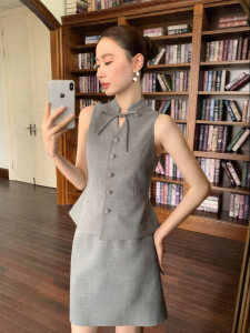 XXNING | Bộ Áo và Chân Váy Giảm Cân Phong Cách Pháp Sang Trọng