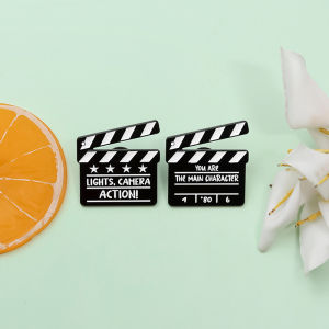 Creative Video Scene Clapper Board Enamel Pins You Are The Main Character Metal Brooches Lapel Badge Jewelry Gifts For Friends