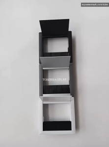 Grommet TSM Penutup Lubang Jalur Kabel Stop Kontak Meja Ukuran 1 Lubang 12cm x 12cm Bahan Aluminium