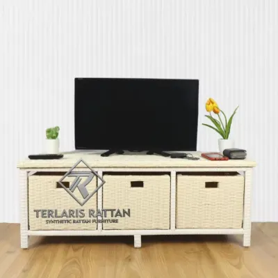 READY STOK LEMARI ROTTAN 3laci minimalis