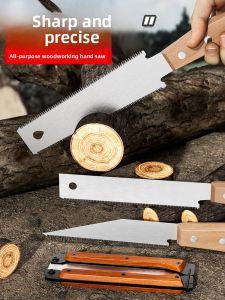 Handheld Fine-Toothed Hand Saw for Woodworking Tree Cutting Dual-Sided Manual Saw Portable Small Size Hardware Tool