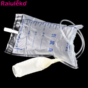 Raiuleko | 5Pcs/Lot Male Urine Drainage Bag Medical Latex Catheter 1000ML For Elderly Bed Incontinence Patient Urine Collector Health Care