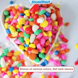 ItemMart 100g Colored Pebbles Stones: Perfect Aquarium Decoration