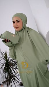 Mukena Terusan Traveling Polos Fatimah Katun Premium