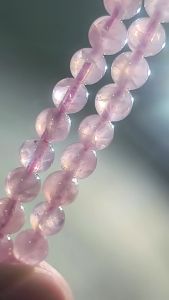 6 star rays starlight madagascar rose quartz crystal necklace 3 laps