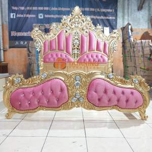 DIPAN BUKIT TINGGI KAYU JATI FINISHING MEWAH RANGKA TEMPAT TIDUR SANDARAN SUPER ORIGINAL SULTAN BESAR DEKORASI RUANG KAMAR INTERIOR MURAH CUSTOM TATANING FURNITURES JEPARA