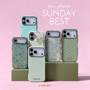 Mint Green Polka For Samsung Galaxy S26 S25 S24 A56 A36 Dual Layer Luxury Fashion Full Lens Protective phone Cover CaseChic