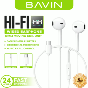 BAVIN HX871 / HX875 HiFi Wired Earphone Pure Music and Stereo Sound Quality for iPh / 3.5mm & Type-C