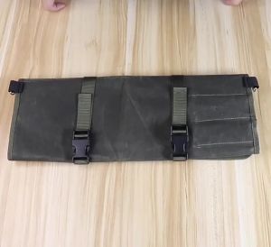 other | Portable Chefs Knife Bag - Durable Canvas Professional Kitchen Sharp Blade Japanese Storage Pocket Rollable Bag Outdoor Use