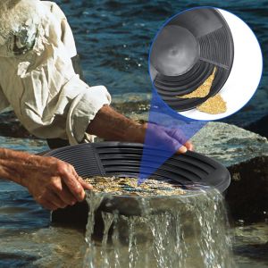 Gold Pan Panning Alat Dulang Emas Model Baru Diameter 38cm Basin Nugget Mining Dredging Prospecting Sifting Pannin Premium Quality Goldpan 38 cm Saringan Dulang Emas Alat Dulang