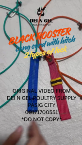 BLACK ROOSTER TALI FOR GAMEFOWL (1 PIECE ONLY - COLOR MAY VARY)