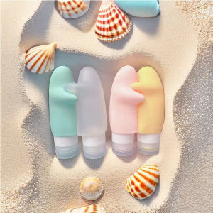 Edible Silicon Lotion Bottle Shampoo Shower Gel Sunscreen Cosmetics Lotion Pump Travel Portable