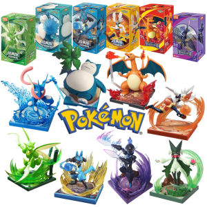 BLOKEES Pokemon building block toys Charizard Snorlax Scyther Lucario Cinderace action figure Stitching toy Collection model
