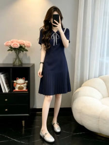 Ge·an·fei | Đầm Ngắn Mùa Hè Cổ Hải Quân Phong Cách Hàn Quốc
