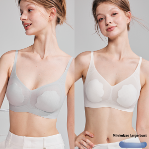 miiow | Antibacterial Ice Silk Ultra-Thin Womens Underwear Seamless Anti-Sagging Bra For Young Women Summer Collection MiiOW Cat Person