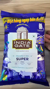 Gạo hạt dài Ấn Độ INDIA GATE Super Basmati Rice 1kg
