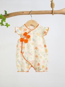 Áo Khoác Cotton Mùa Hè Cho Bé Gái Áo Sơ Sinh Tay Lỡ Phong Cách Cung Đình Trang Phục Ở Nhà Và Ngoài Trời Áo Sơ Sinh Cho Bé Gái