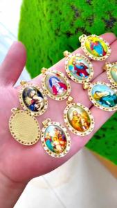 Classic Sacred Catholic Virgin Mary Amulet Pendant Necklaces Jewelry Fashion Madonnina Holy Family St Joseph Zircon Accessorie