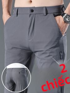 Quần Dài Nam Ice Silk 2025 Mẫu Mới Quần Dài Thể Thao Rộng Rãi Quần Dài Ống Đứng Mỏng Mùa Hè Quần Tây Thường Ngày Quần Dài