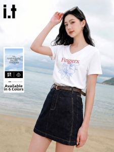 FINGERCROXX | Antibacterial New Summer White V-Neck Short Sleeve T-Shirt