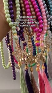 Souvenir Oleh-Oleh Haji: Tasbih Mutiara Lafadz ALLAH Butir 99 & Butir 33