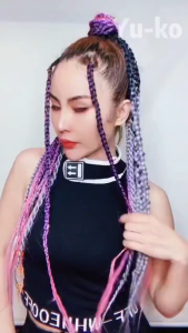 วิกผมผ้าไหมทอ วิกผมสองสี น้ำหนัก 100 กรัม ความยาว 60 ซม. หนา นุ่ม เรียบ แนวโน้มแฟชั่น 🔥 6 สียอดนิยม 🔥