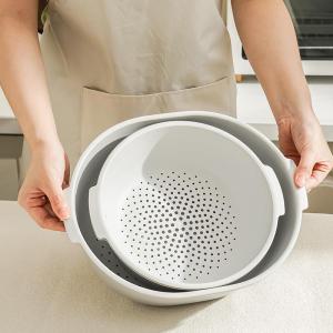 Thickened Large Size Multi-layer Drain Basket Plastic Kitchen Filter Water Basket Home Use Vegetable Washing Basin
