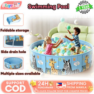 Swimming Pool for Kids Non Inflatable Kids Foldable Pool Water&Ball&Sand Gameplay With Cute Patterns