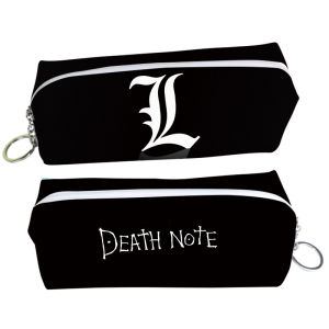 Anime Peripheral Death Note Short Wallet Deathnote Night Moon L Misa Amane Checkerboard Grid Canvas Bag Bunches