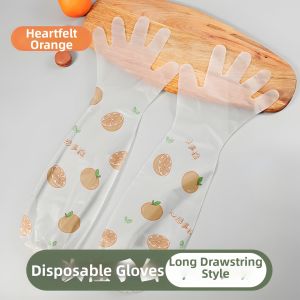 DINGQING | Dishwashing Disposable Gloves 60cm Long Durable Waterproof