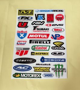 STIKER SPONSOR RACING SATU LEMBAR ISI 29 PCS