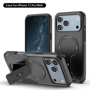 Armour Invisible Bracket For Magsafe Case For iPhone 17 16 15 13 14 12 Pro Max Plus Magnetic Wireless Charge Stand Holder Cover