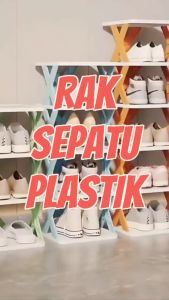 Rak Sepatu Susun Model Silang X 4 Susun 5 Susun 6 Susun 8 Susun Rak Sepatu Tempat Sandal Rak Buku Serbaguna X Shape Shoe Rack Plastic