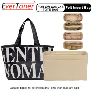 EverToner Felt Liner Bag for GW CANVAS TOTE BAG Women Cosmetic Organizer Bag Inner Purse Bag Shaper Travel Makeup Bags