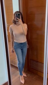 Top T SHIRT Knit Manggo Serut Baju Atasan Serut Premim Adem Lembut
